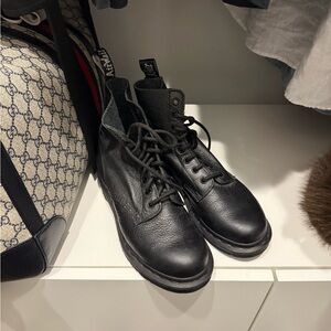 Dr. Martens Black Leather Combat Boots